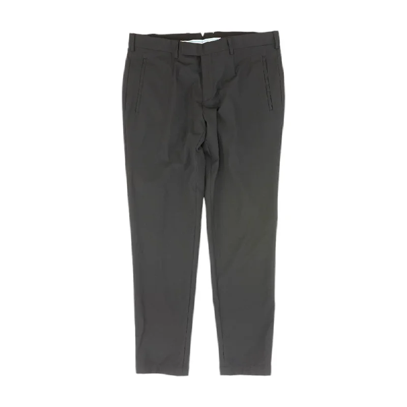 Men's Pants with Shallow PocketsBlack Solid Dress Pants