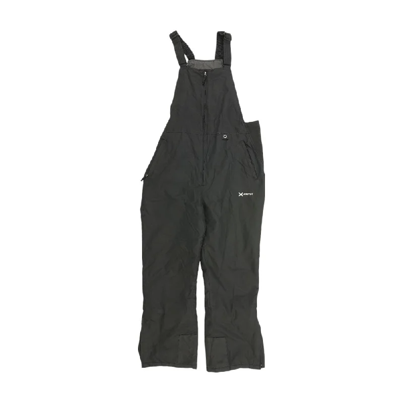 Men's Pants with Appliqué DetailsBlack Solid Overalls