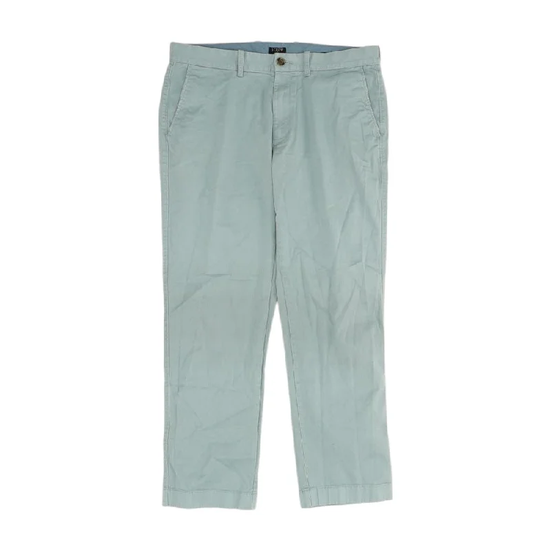 Men's Pants with Turn-Up CuffsBlue Solid Chino Pants