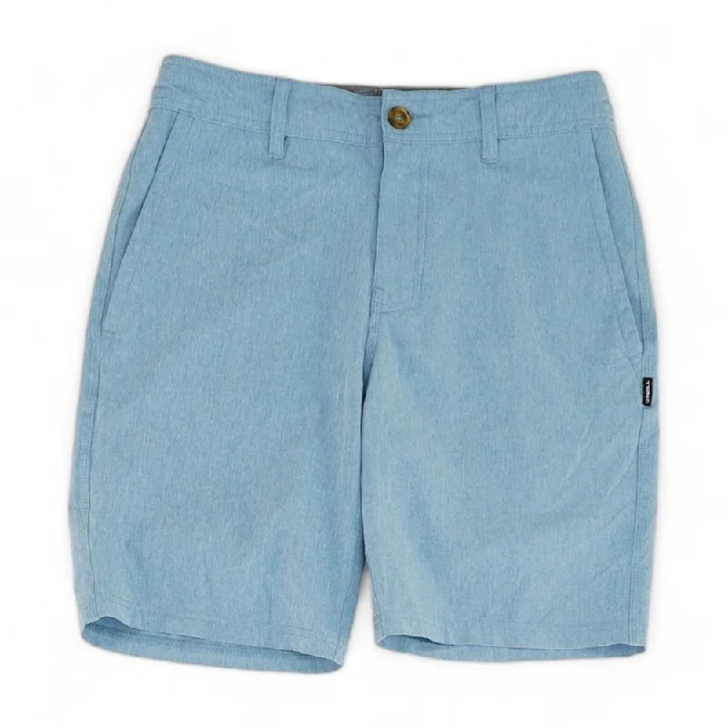 Men's Pants with Button-Down PocketsBlue Solid Chino Shorts