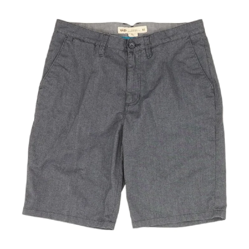 Men's Pants with Shallow PocketsBlue Solid Chino Shorts