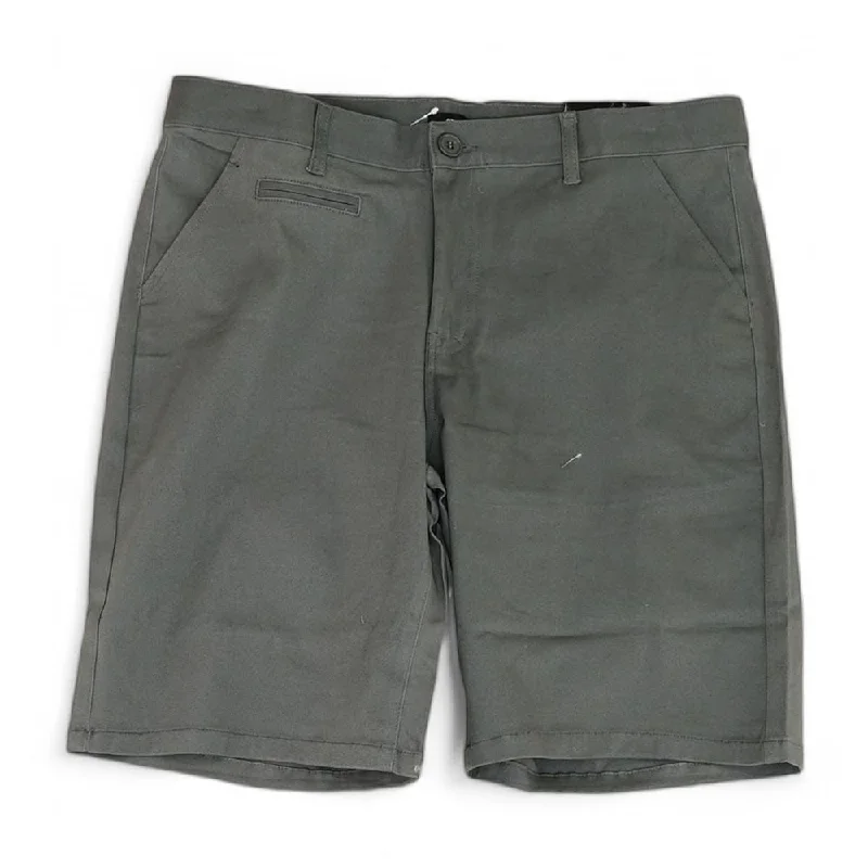 Men's Solid-Colored Pants for VersatilityGray Solid Chino Shorts