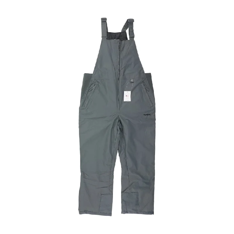 Men's Pants with Cargo PocketsGray Solid Overalls