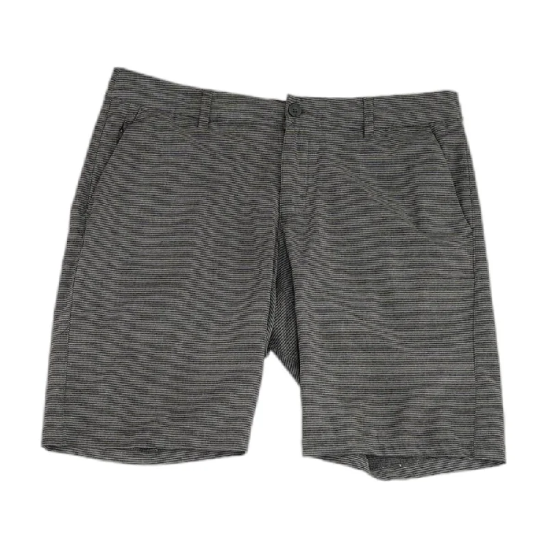 Layered Men's OverallsGray Striped Active Shorts