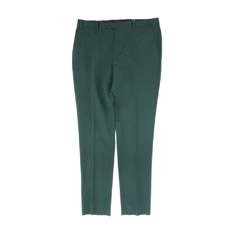 Men's Pants with Slant PocketsGreen Solid Dress Pants