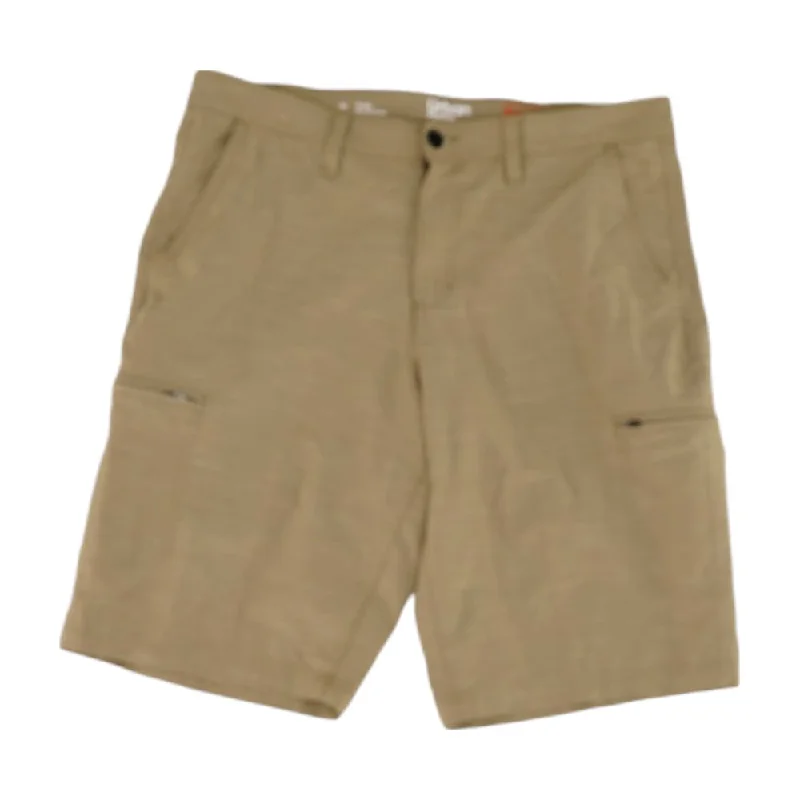 Men's Low-Waisted Pants for a Casual VibeKhaki Striped Cargo Shorts