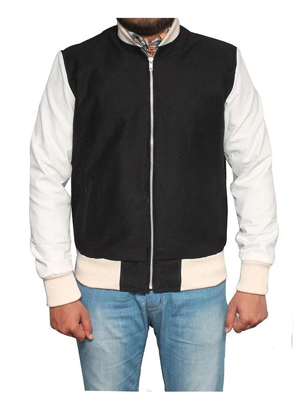 Men's Coats with Chest PocketsMen Cotton Jacket - Black