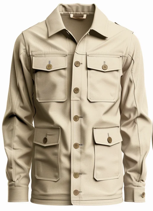 Men's Coats without LiningMen Off White Cotton Coat