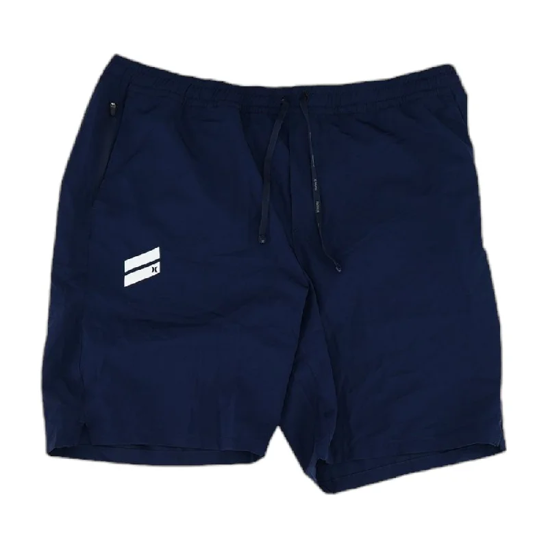 Men's Pants with Button-CuffsNavy Solid Active Shorts