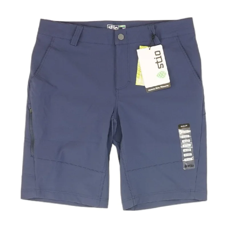 Men's Pants with Stretchable Fabric for FlexibilityNavy Solid Active Shorts