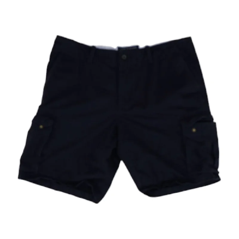 Men's Tapered Pants for a Slimming EffectNavy Solid Cargo Shorts