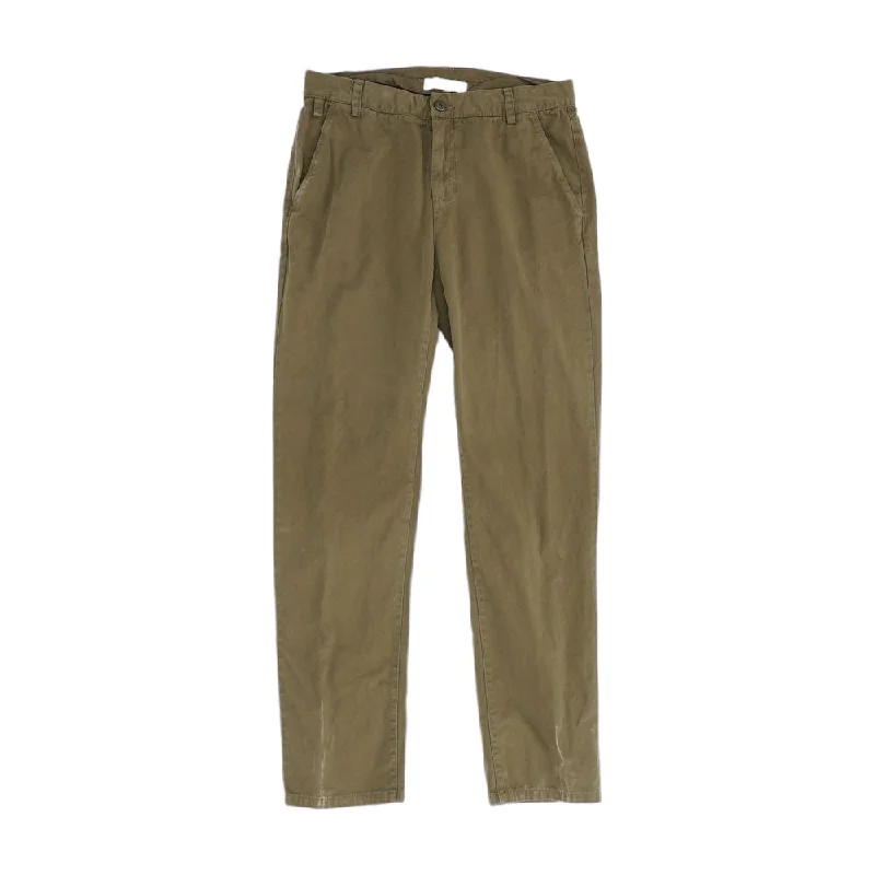 Men's Pants with Turn-Up CuffsOlive Solid Chino Pants