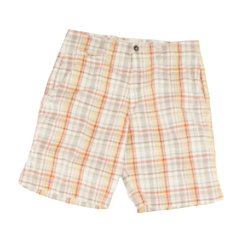 Men's Patterned Pants with PlaidsOrange Plaid Chino Shorts