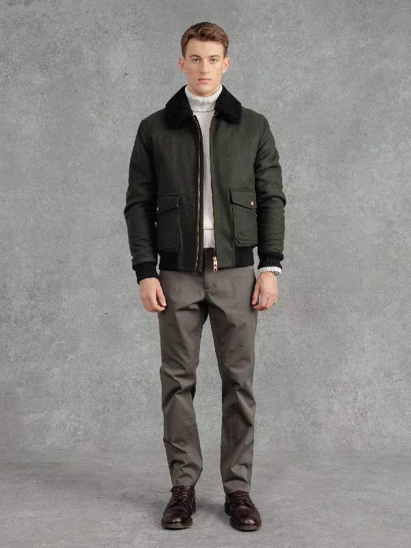 Men's Coats with Reflective StripesThe Flight Jacket 3.0 - Moss Green