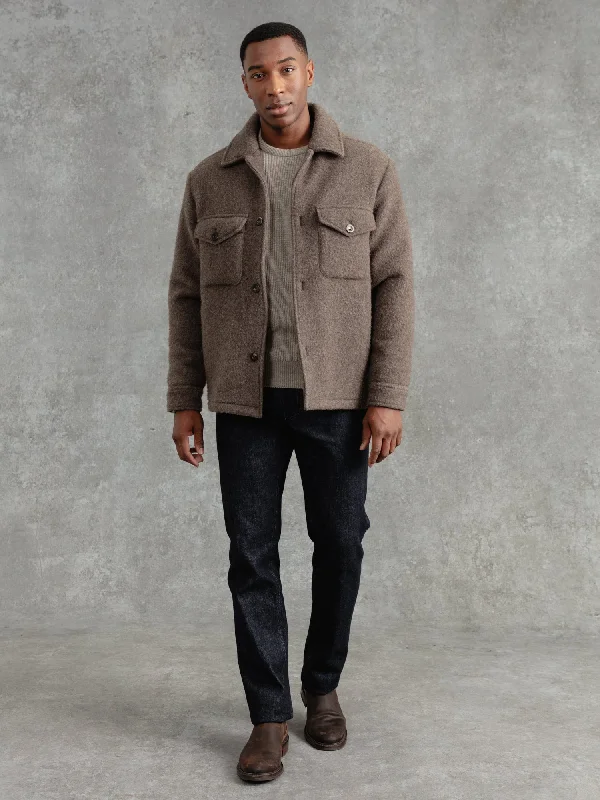 Men's Coats with Water-Repellent FabricThe Loden Cuddler Lumber - Pebble