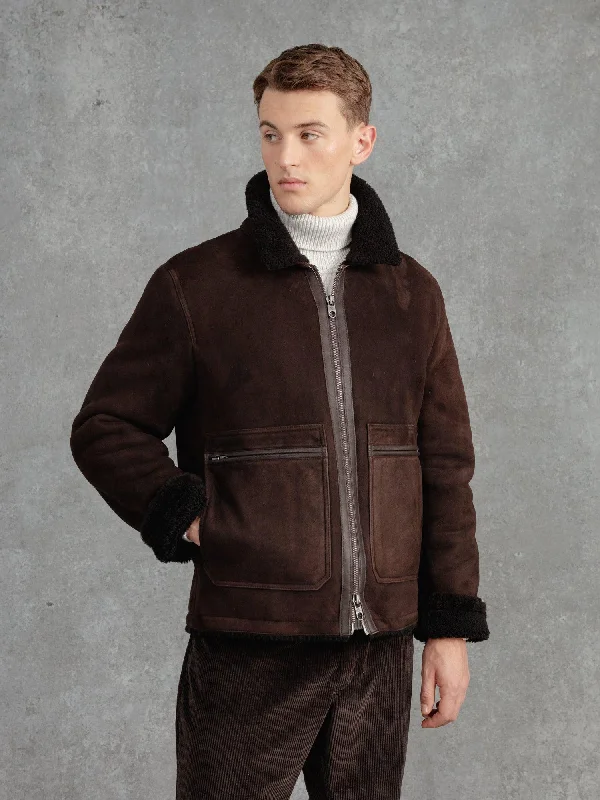 Men's Coats with PocketsThe Shearling Pilot's Bomber