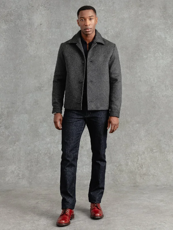 Men's Coats for SnowboardingThe Cashmere Crew Jacket - Cobble Grey