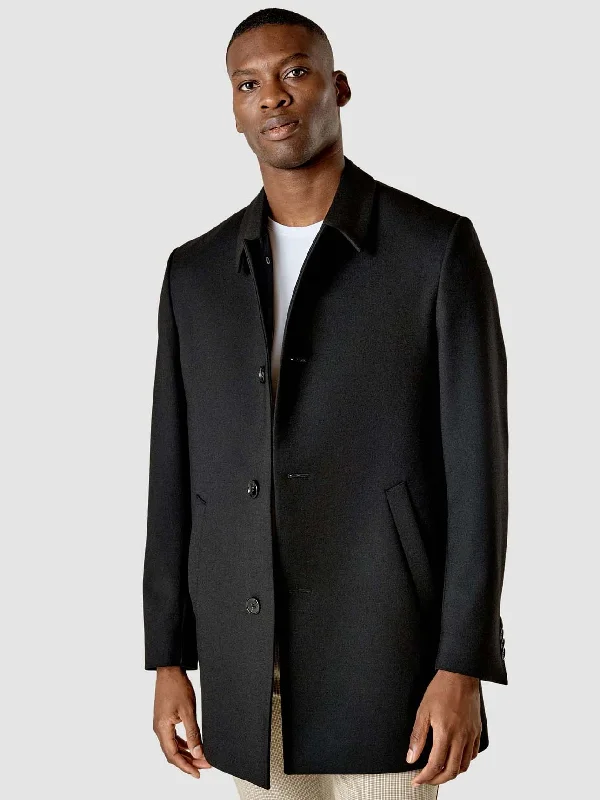 Men's Coats with Synthetic InsulationWool Coat Black