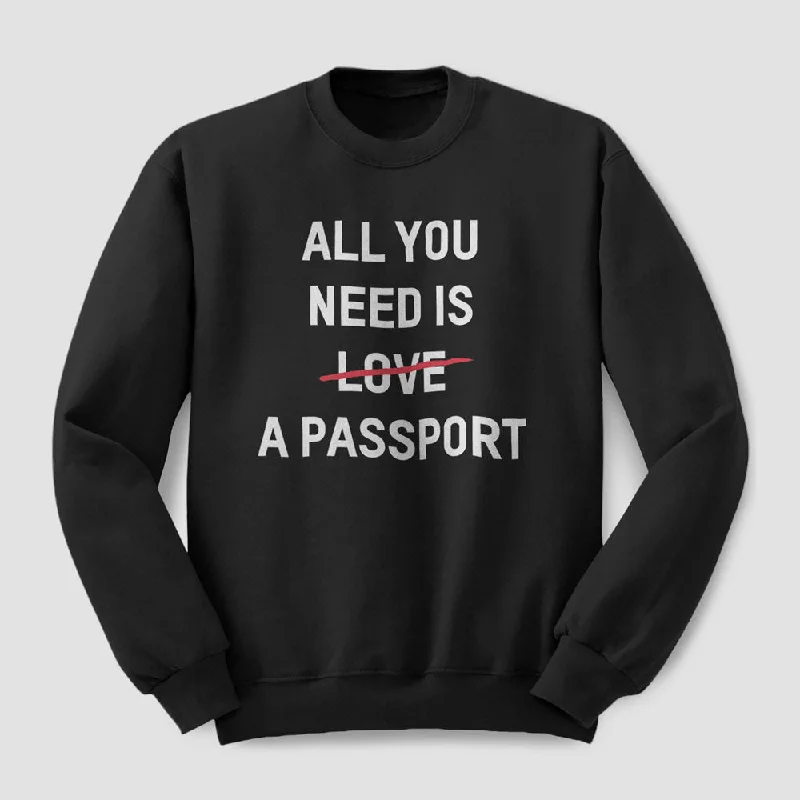 Short-Sleeve Men's SportswearAll You Need Is A Passport - Sweatshirt