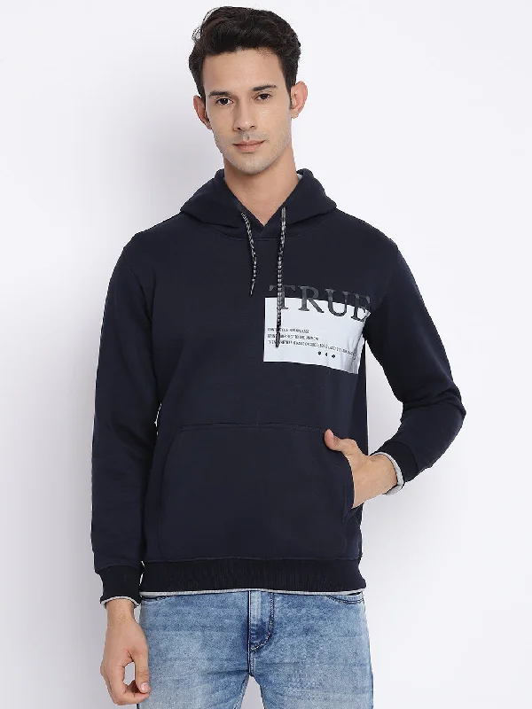 Gym-Ready Lightweight Men's SportswearMen Navy Sweatshirt