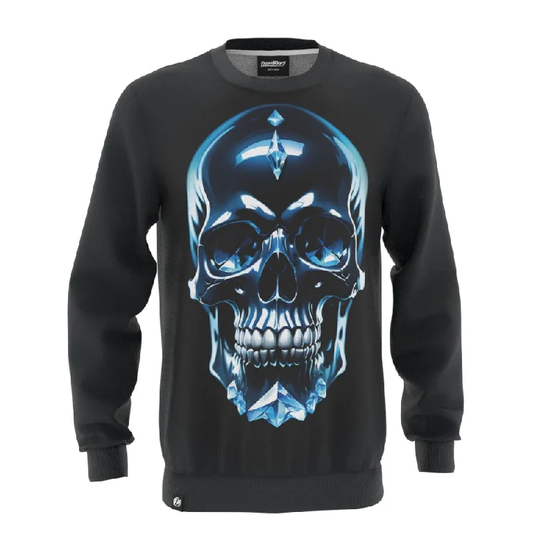 Tennis-Ready Quick-Drying Men's SportswearCrystal Skull Sweatshirt