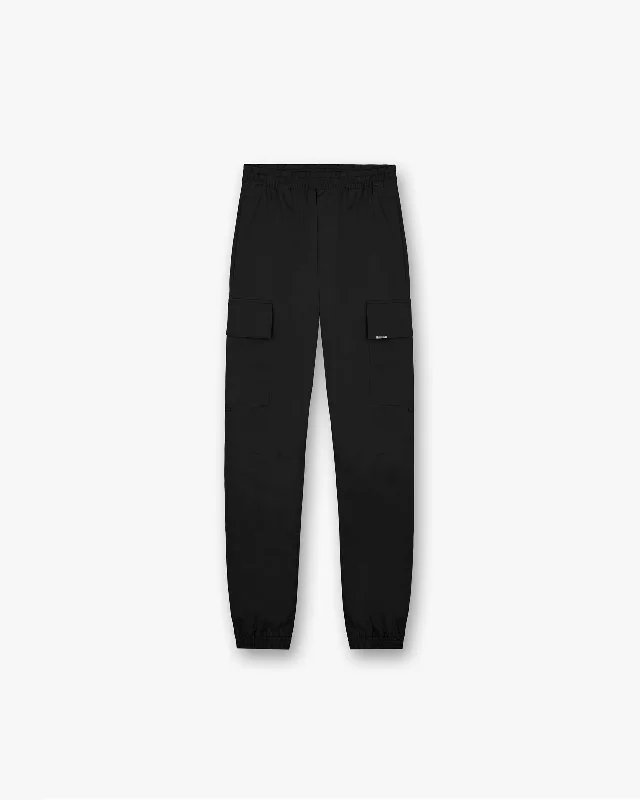 Casual Men's ChinosCuffed Cargo Pant - Black