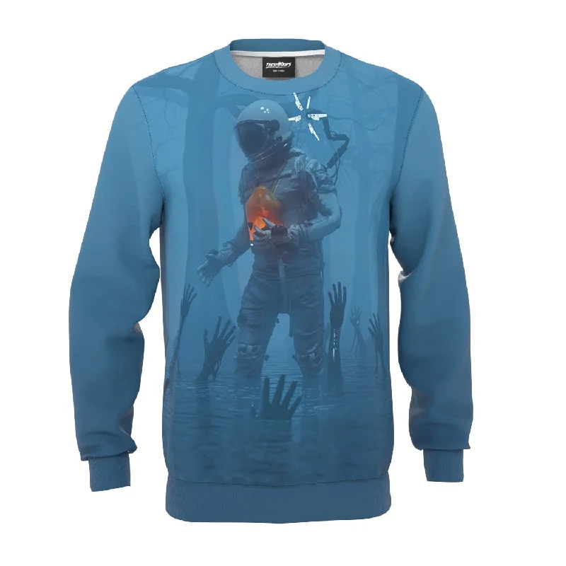 Cool and Lightweight Men's SportswearDeep Blue Sweatshirt