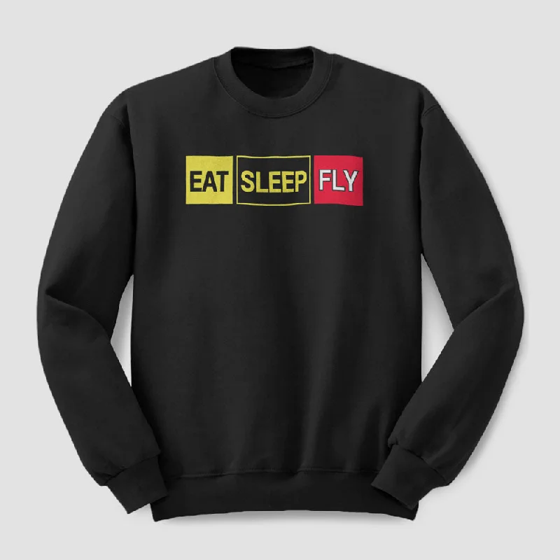 Tennis-Ready Quick-Drying Men's SportswearEat Sleep Fly - Sweatshirt