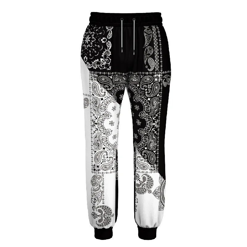 Men's Patterned Pants with ChecksEthereal Side Sweatpants