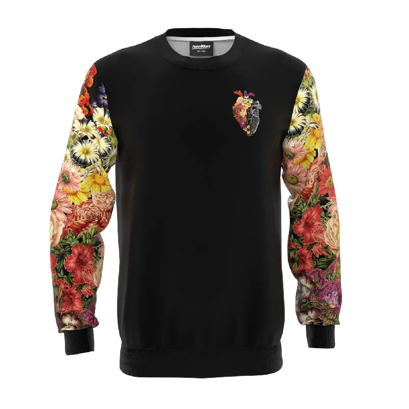 Compression Men's SportswearFlower Heart Sweatshirt