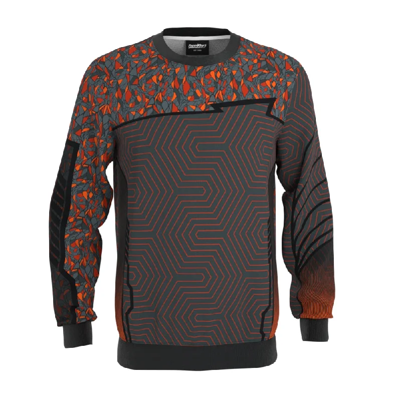 Casual Daily Men's SportswearOrange Jersey Sweatshirt