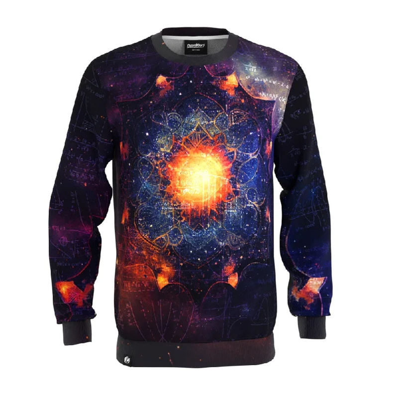 Workout Men's SportswearPurple Mandala Math Sweatshirt