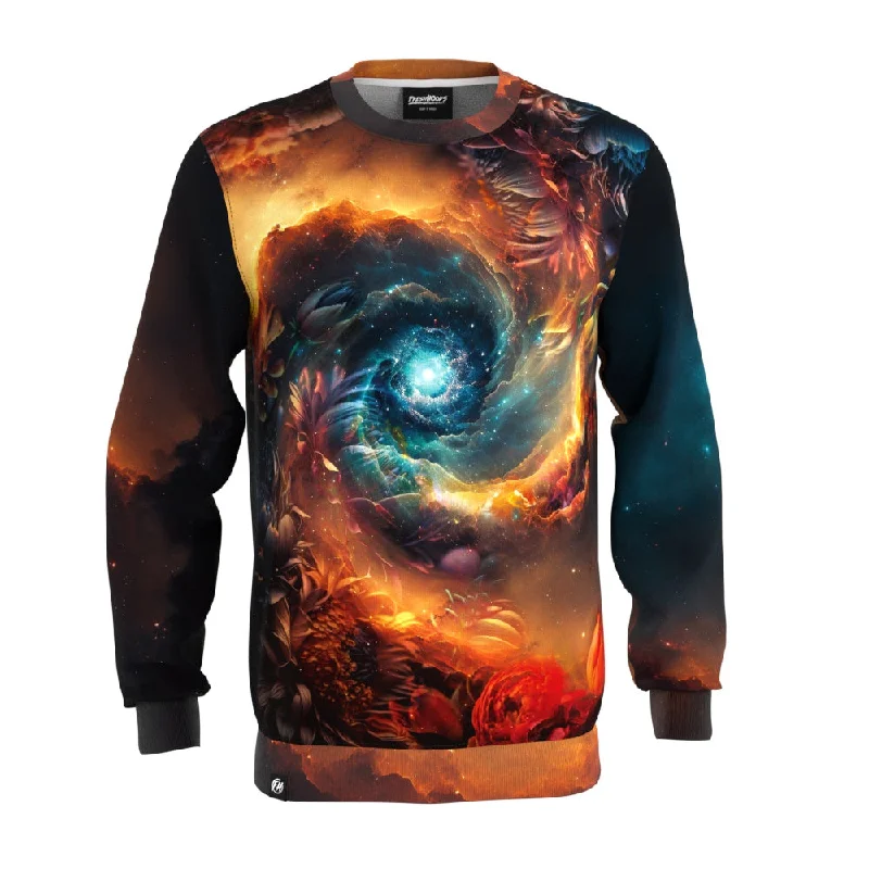 Warm Men's SportswearSpace Flower Sweatshirt