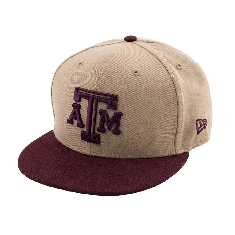 Texas A&M Aggies Khaki Fitted Hat