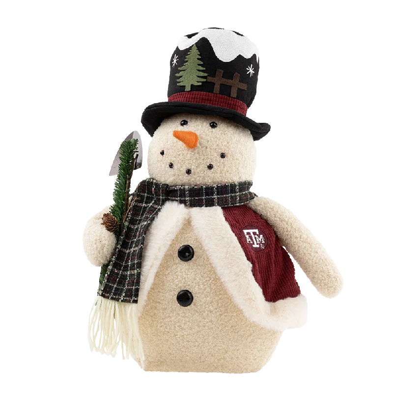 Texas A&M Lit Up Top Hat Snowman