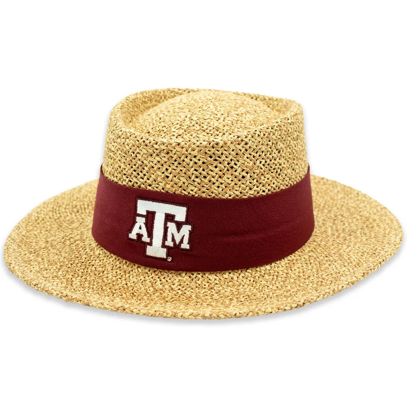 Texas A&M Tournament Straw Gambler Hat