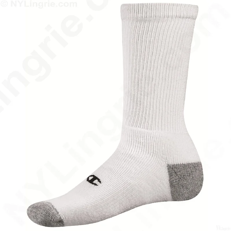 Champion Performance Crew-Length Men's Athletic Socks 6 Pairs