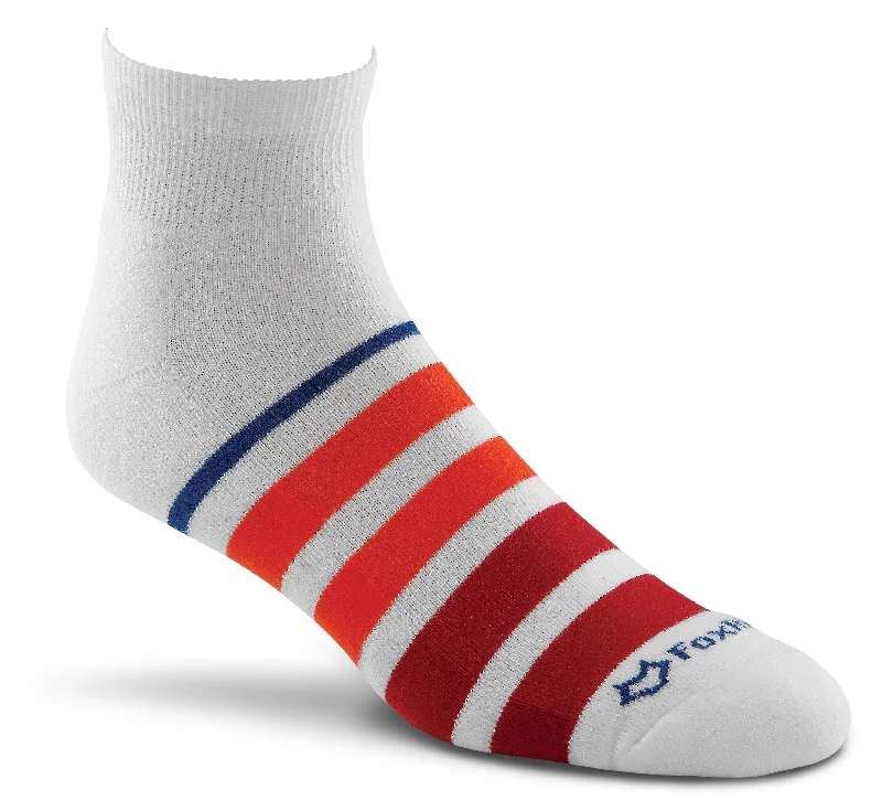 Fox River Rally Stripe Men`s Lightweight Quarter Crew Socks