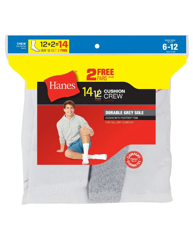 Hanes Men`s 13-Pack Cushion Crew Socks