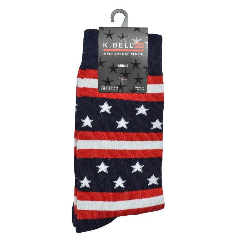 K. Bell Men`s Cotton Crew Socks