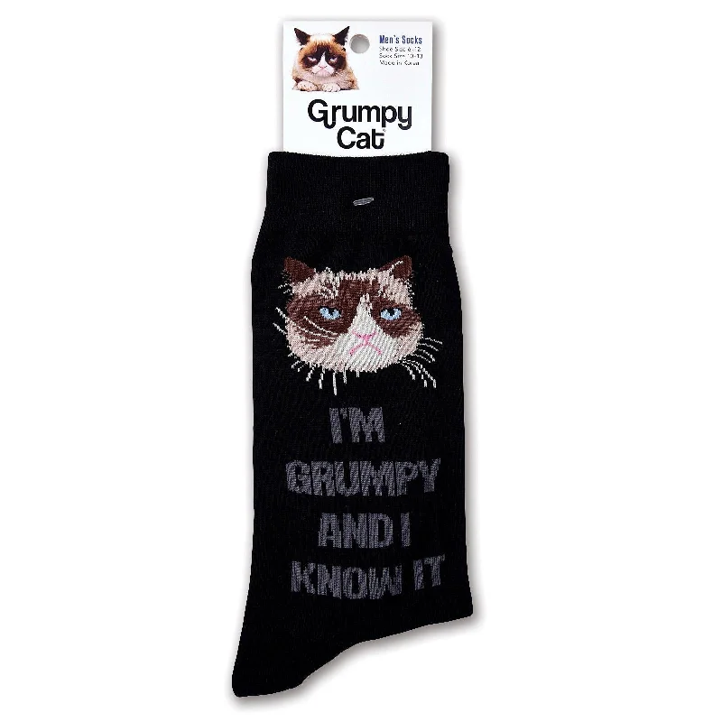 K. Bell Men`s Grumpy Cat I`m Grumpy Socks